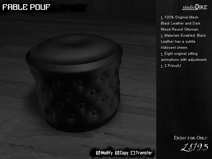 /studioDire/ Fable Pouf