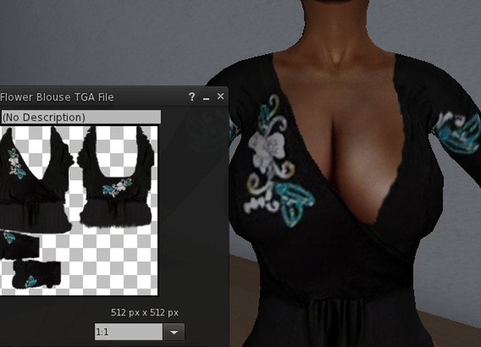20 *HB* Flower Sexy Blouse TGA File Full Perm