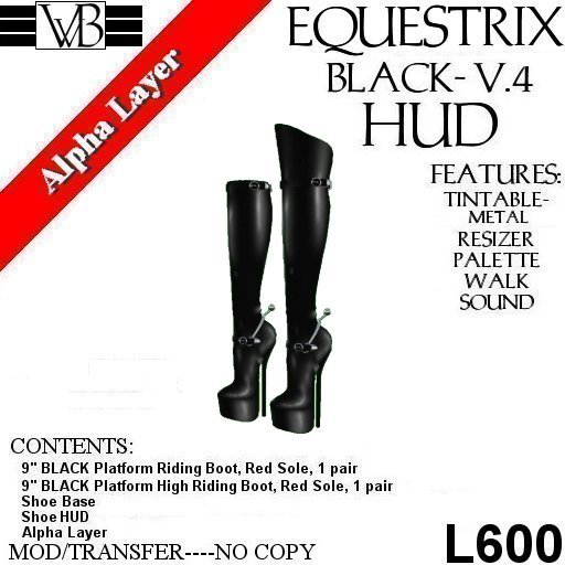 VvB EQUESTRIX -Platform Riding Boots-BLACK LEATHER V4