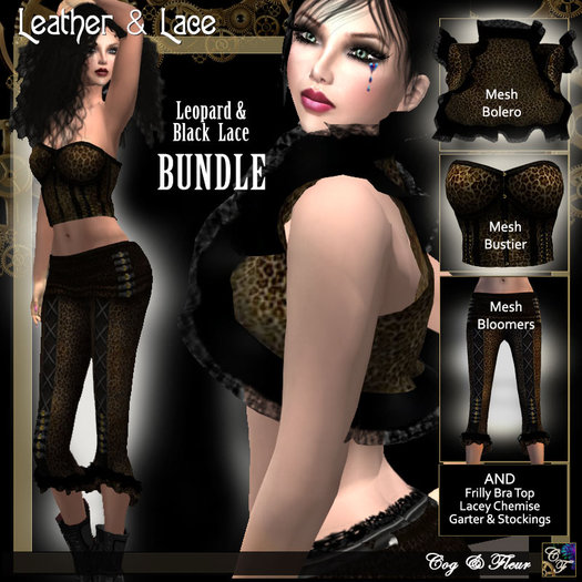 C&F Leather & Lace Steampunk Bundle - Leopard
