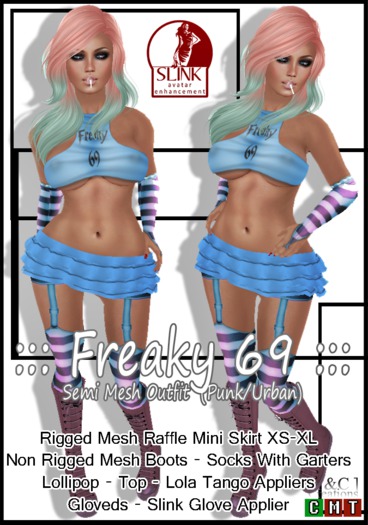T&C ::: Freaky 69 ::: Semi Mesh Outfit  (Punk/Urban)