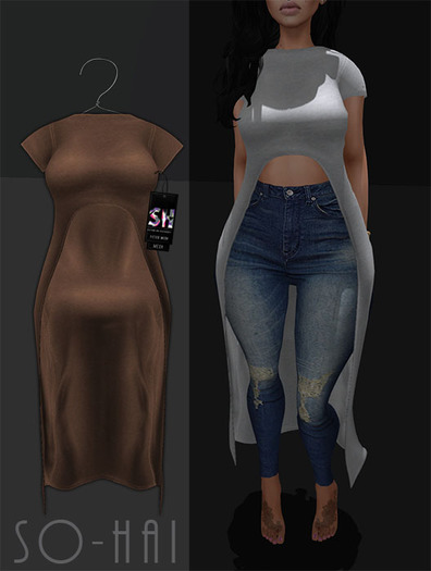 . So-Hai . T-Dress Brown (Wear)