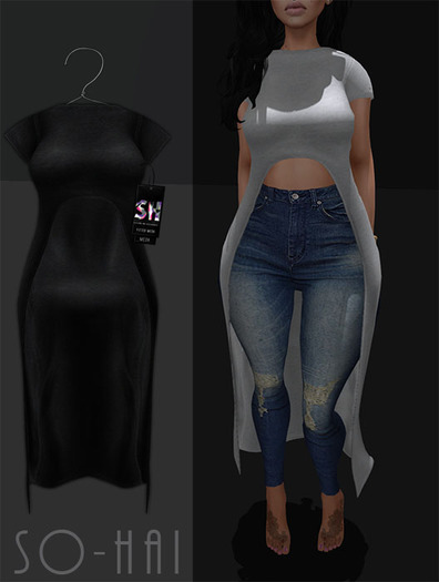 . So-Hai . T-Dress Black (Wear)