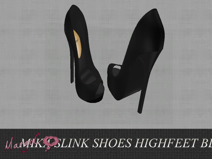 MIKA SLINK SHOES HIGH FEET BLACK - MargoC