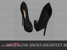 MIKA SLINK SHOES HIGH FEET BLACK - MargoC