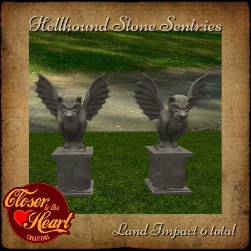 Hellhound Stone Sentries-Tan BOXED
