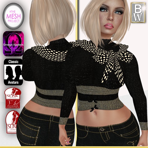 ***Sweater Black with Shawl***'