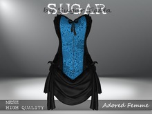 SUGAR - Adored Femme - BLACK/BLUE FLORA