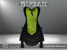 SUGAR - Adored Femme - BLACK/GREEN FLORA