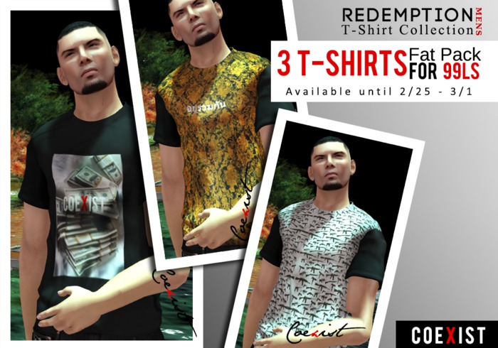 :COEXIST: FatPack Redem. Col. T-Shirts