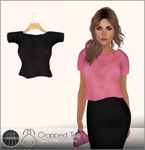 SYSY's - Cropped Tee - Black
