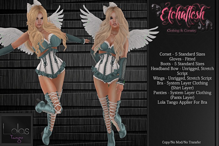 [Etchaflesh] DEMO Skylar Underbust Corset Lingerie Set