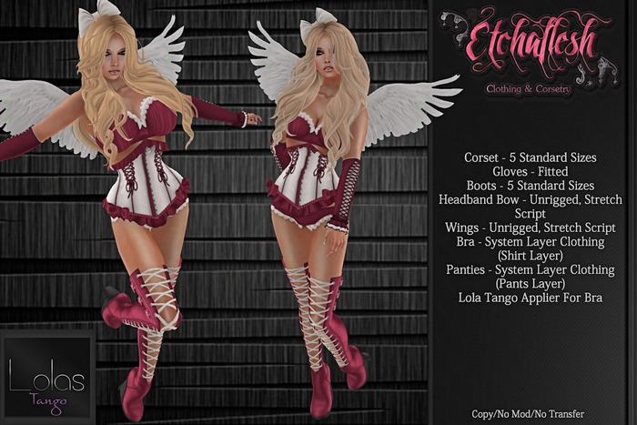 [Etchaflesh] DEMO Bethany Underbust Corset Lingerie Set
