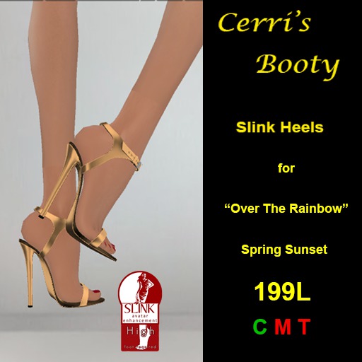 Cerri's Over The Rainbow Slink Heels 4-Spring Sunset