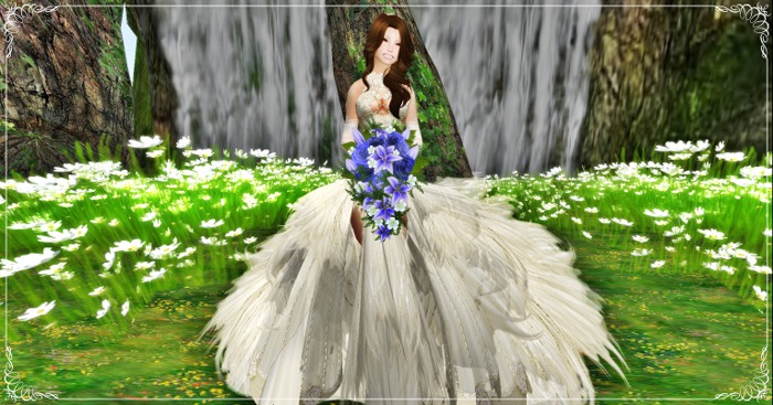 Wedding Bouquets unicolor Blue