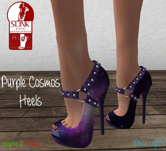 .::Disco Lights!::. Purple Cosmic Heels