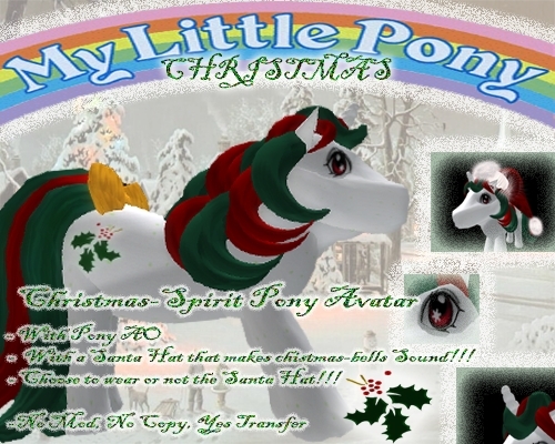 CHRISTMAS-SPIRIT PONY AVATAR