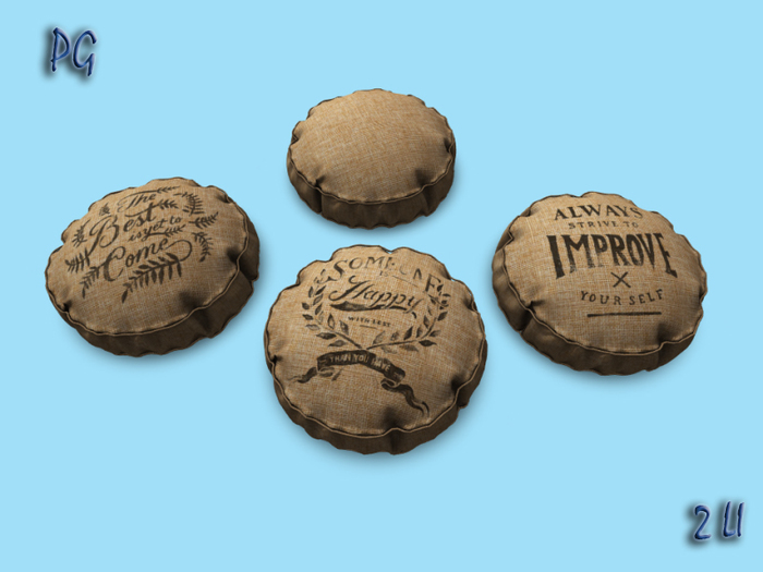 Floor cushion (PG) - Burlap brown