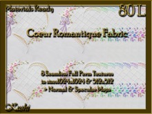 Coeur Romantique Fabric Seamless Textures Materials Ready Full Perms 1024x1024 & 512x512 Tileable Repeating