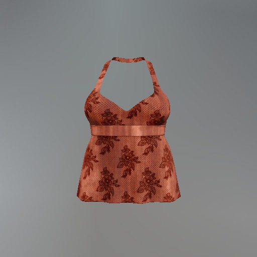Orange Lace Mesh Halter box