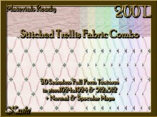 Stitched Trellis Combo Seamless Textures Materials Ready Full Perms 1024x1024 & 512x512