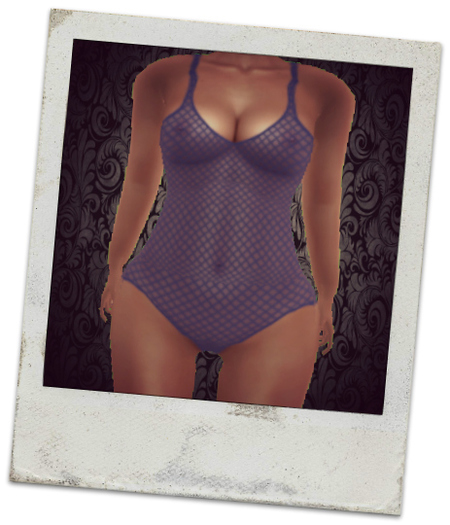 JL-Fishnet BodySuit With Lola Appliers-Blue