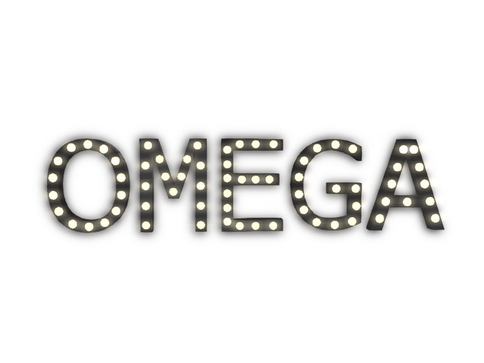 [Px] "OMEGA" Illuminated Light Bulbs Sign