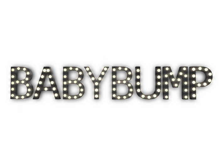 [Px] "BABYBUMP" Illuminated Light Bulbs Sign