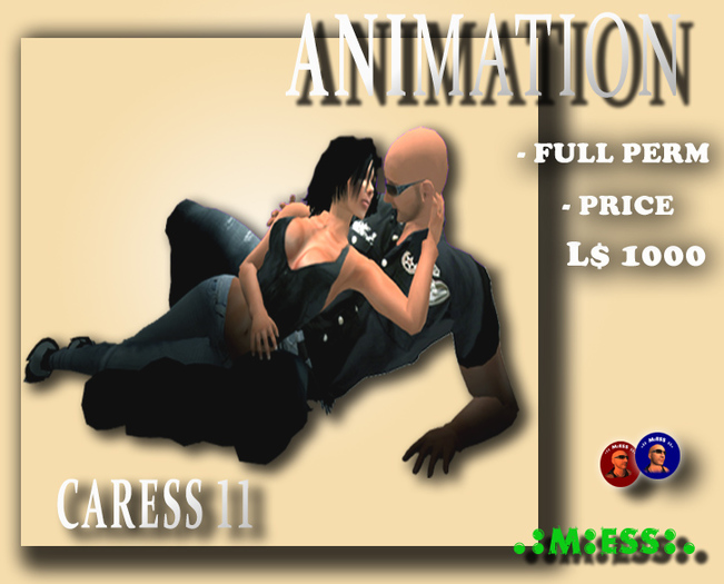 FULL PERM ANIMATION "CARESS 11" CUDDLE COUPLE