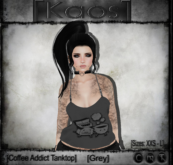 [Kaos] Coffee Addict Tanktop - Blue