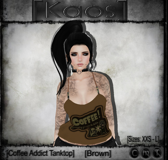 [Kaos] Coffee Addict Tanktop - Blue