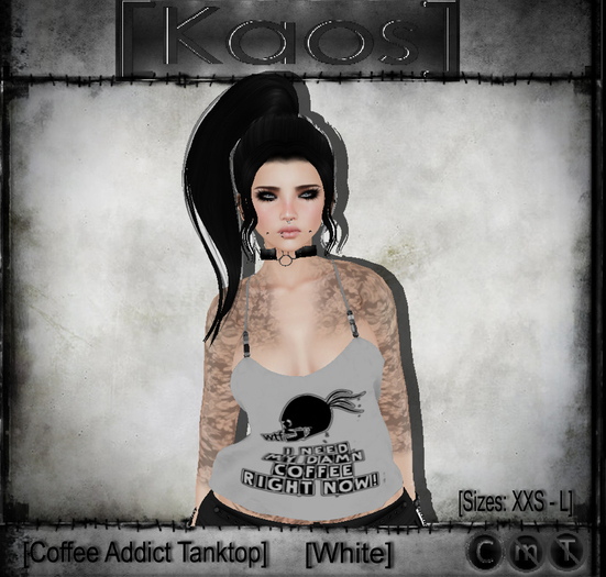 [Kaos] Coffee Addict Tanktop - Blue