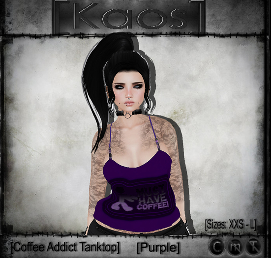 [Kaos] Coffee Addict Tanktop - Purple