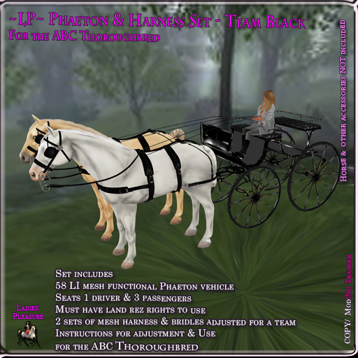 ~LP~ Harness & Phaeton Set (Thoroughbred) (Boxed) Team