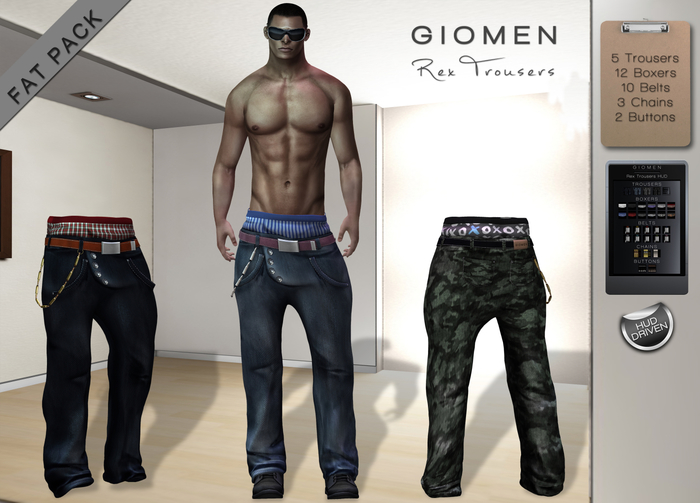G I O M E N - Rex Trousers [CAMOUFLAGE BLACK]