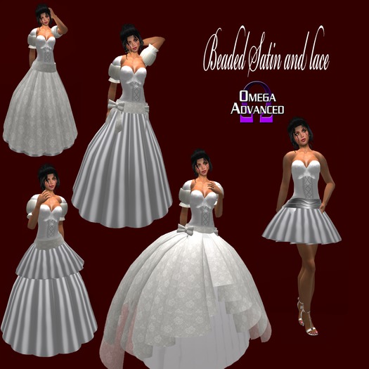 White beaded gown