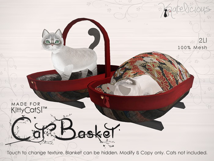 [Katelicious] Cat Basket Red