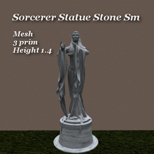 Sorcerer Statue Stone Sm