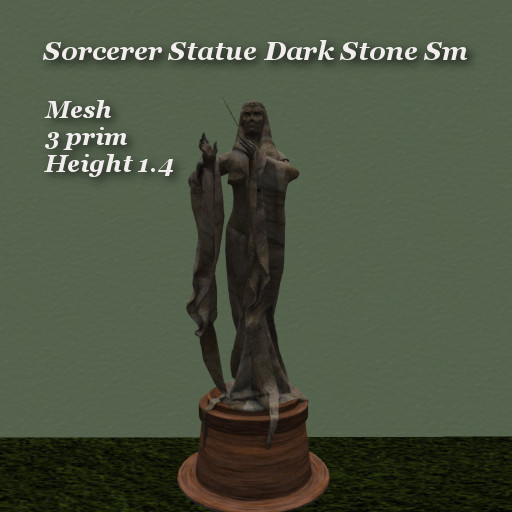 Sorcerer Statue Dark Stone Sm