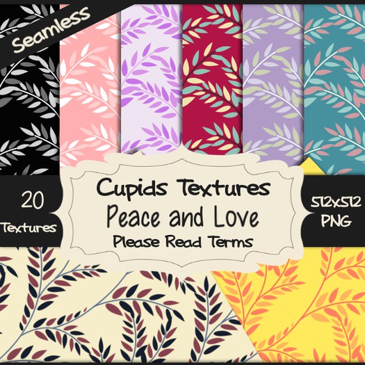 *Cupids Textures * 20 PEACE AND LOVE