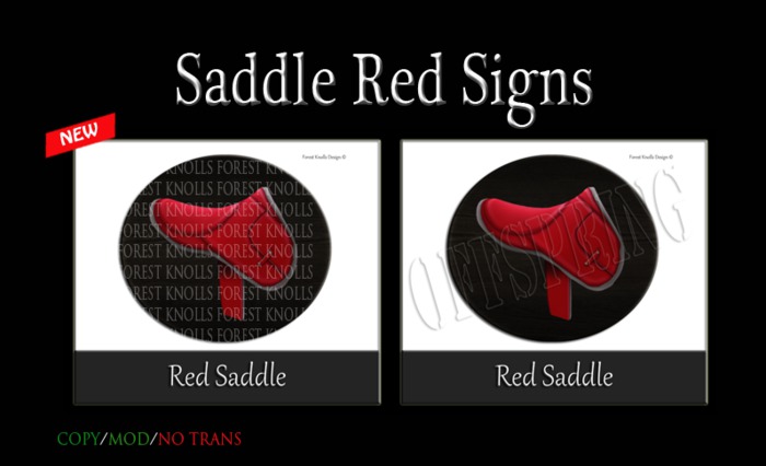 SADDLE RED SIGNS & OFFSPRING
