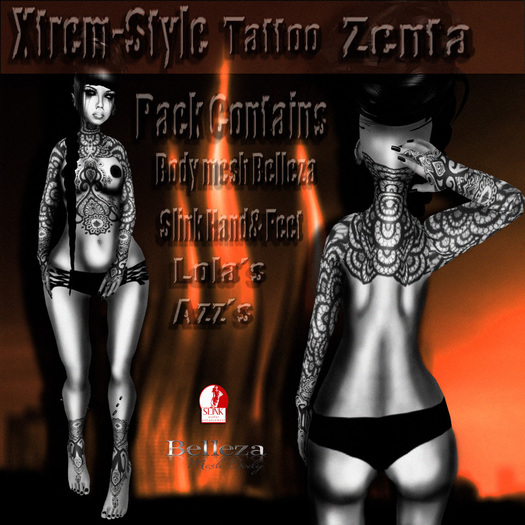 Second Life Marketplace XtremStyle Tattoo "Zenta"