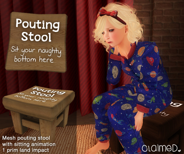 [Claimed] Pouting Stool - Light Wood