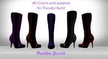 Grape Mamba Boots Display