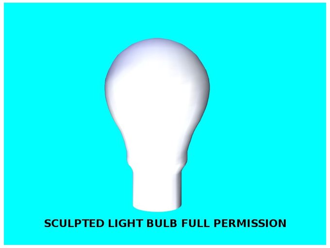 SCULPTED LIGHT BULB W/SCULPT MAP FULL PERMS [BOXED]
