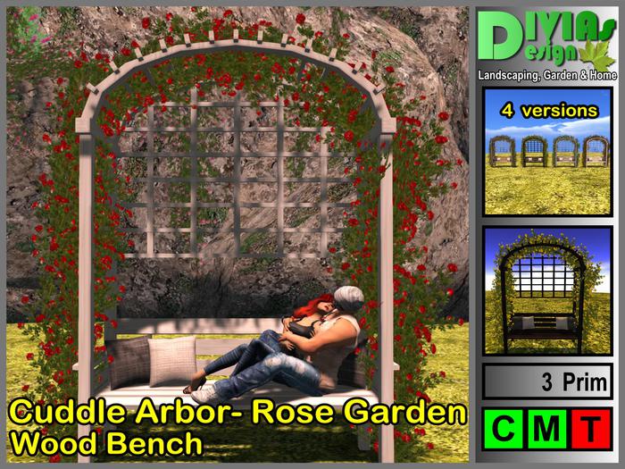 Cuddle Arbor - Rose Garden - Wood Bench 