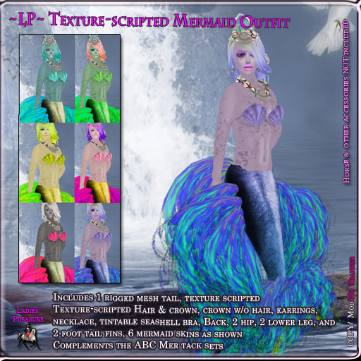 ~LP~ Full Mermaid Outfit BOXED Texture Scripted