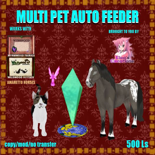 Second Life Marketplace Multi Pet Auto Feeder