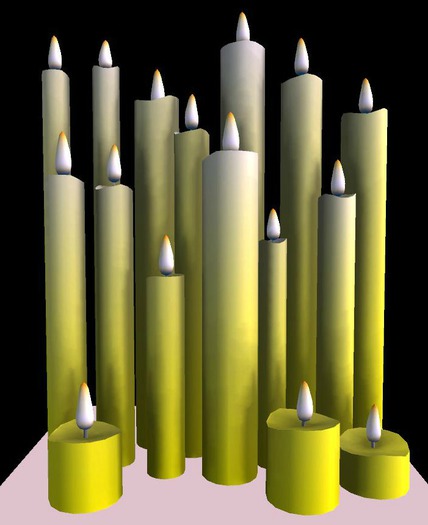 Cluster of Candles - Yellow
