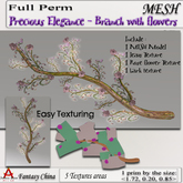 Full Perm Precious Elegance - Branch with flowers full PERM 1 prim!